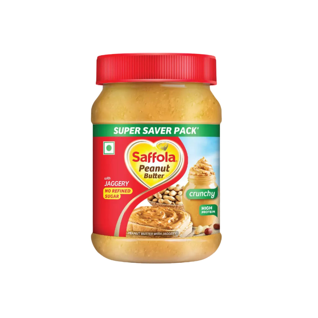 Saffola Peanut Butter with Jaggery, Crunchy, 850g