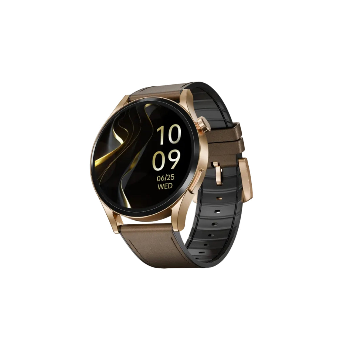 boAt Chrome Horizon, Premium Metal Body, Video Watch Faces, 1.51”(3.83cm) AMOLED Round Display, HRV & VO2 Max, Auto-Activity Detection, ASAP Charge, HRV Smartwatch for Men & Women (Coco Brown)