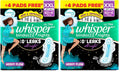 Whisper Bindazzz Nights 44 XXL Sanitary Pads, Upto 0% Leaks All Night Long(Pack of 2)