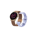 boAt Chrome Iris Smart Watch for Women - Elegant Ultra-Sleek Dial, Light-Weight Metal Body, 1.32" AMOLED Display, 1000 Nits, AOD, Female Wellness Tracking Watch for Woman (Gold & Lilac Dual Strap)