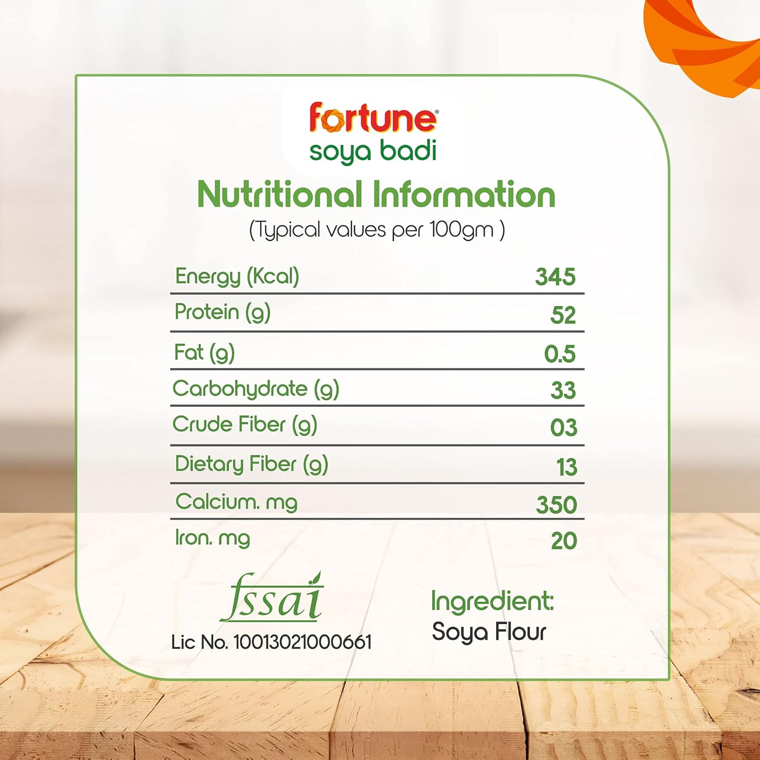 Fortune SOYA Chunks Pouch, 1kg 10% Extra