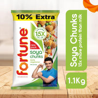 Fortune SOYA Chunks Pouch, 1kg 10% Extra