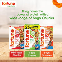 Fortune SOYA Chunks Pouch, 1kg 10% Extra