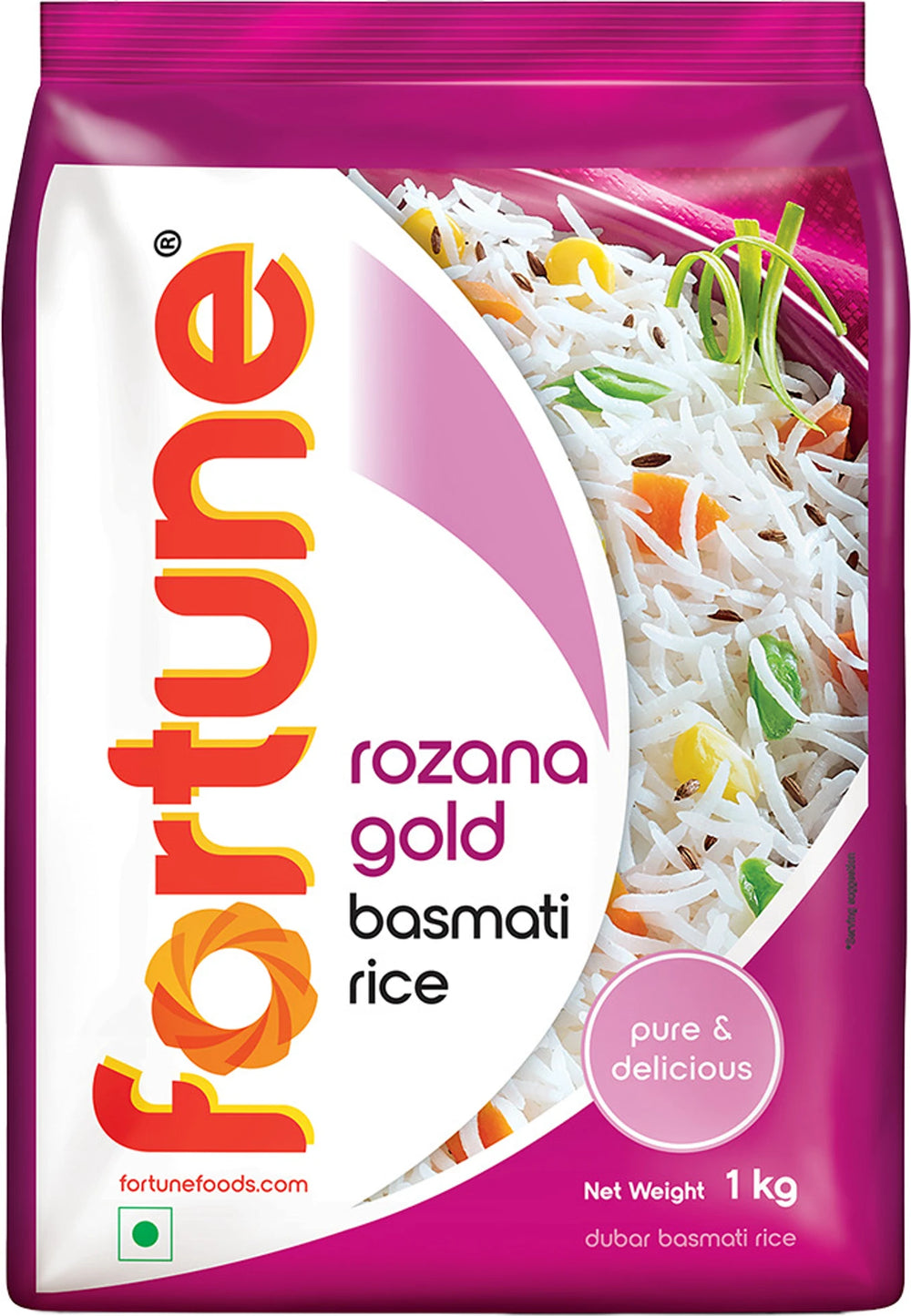 FORTUNE Rozana Gold Basmati Rice (Medium Grain) (1 kg)