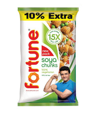 Fortune SOYA Chunks Pouch, 1kg 10% Extra