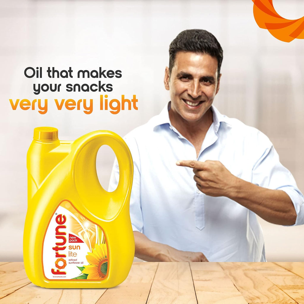 Fortune Sunlite Refined Sunflower Oil, 4.35 Kg