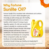 Fortune Sunlite Refined Sunflower Oil, 4.35 Kg