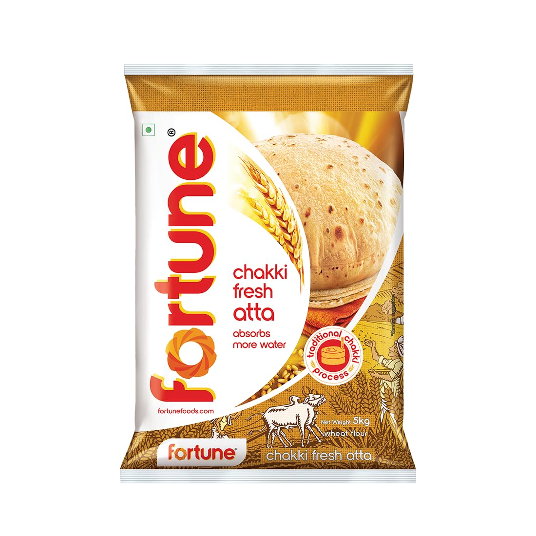 Fortune Chakki Fresh Atta, 5 kg
