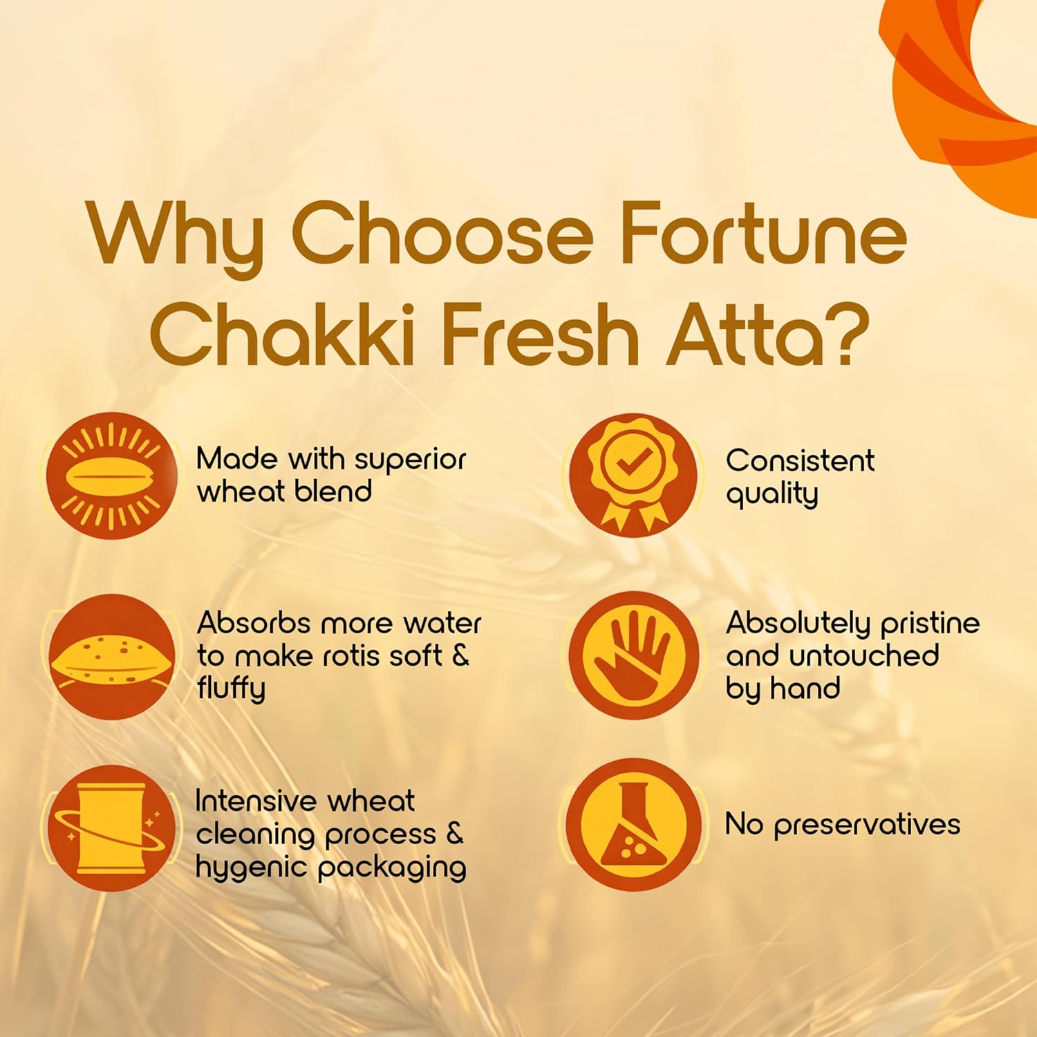 Fortune Chakki Fresh Atta, 5 kg