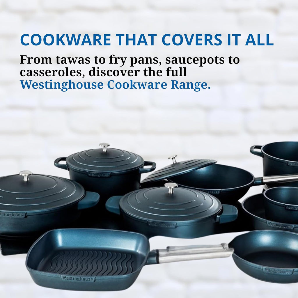 Westinghouse Performance Series WCSP0095N18BL Saucepan 18 cm Milk Pot Small for All Hobs and Oven-Safe Cool Touch Stainless Steel Handle Blue