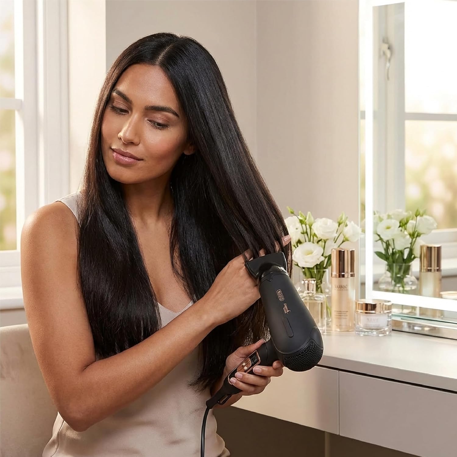 Wahl India WCHD8-1324 Argan Oil Infused Hair Dryer; 3 Heat & 2 Speed Settings; 2200 Watts, 2 attachments- Concentrator and diffuser, Black