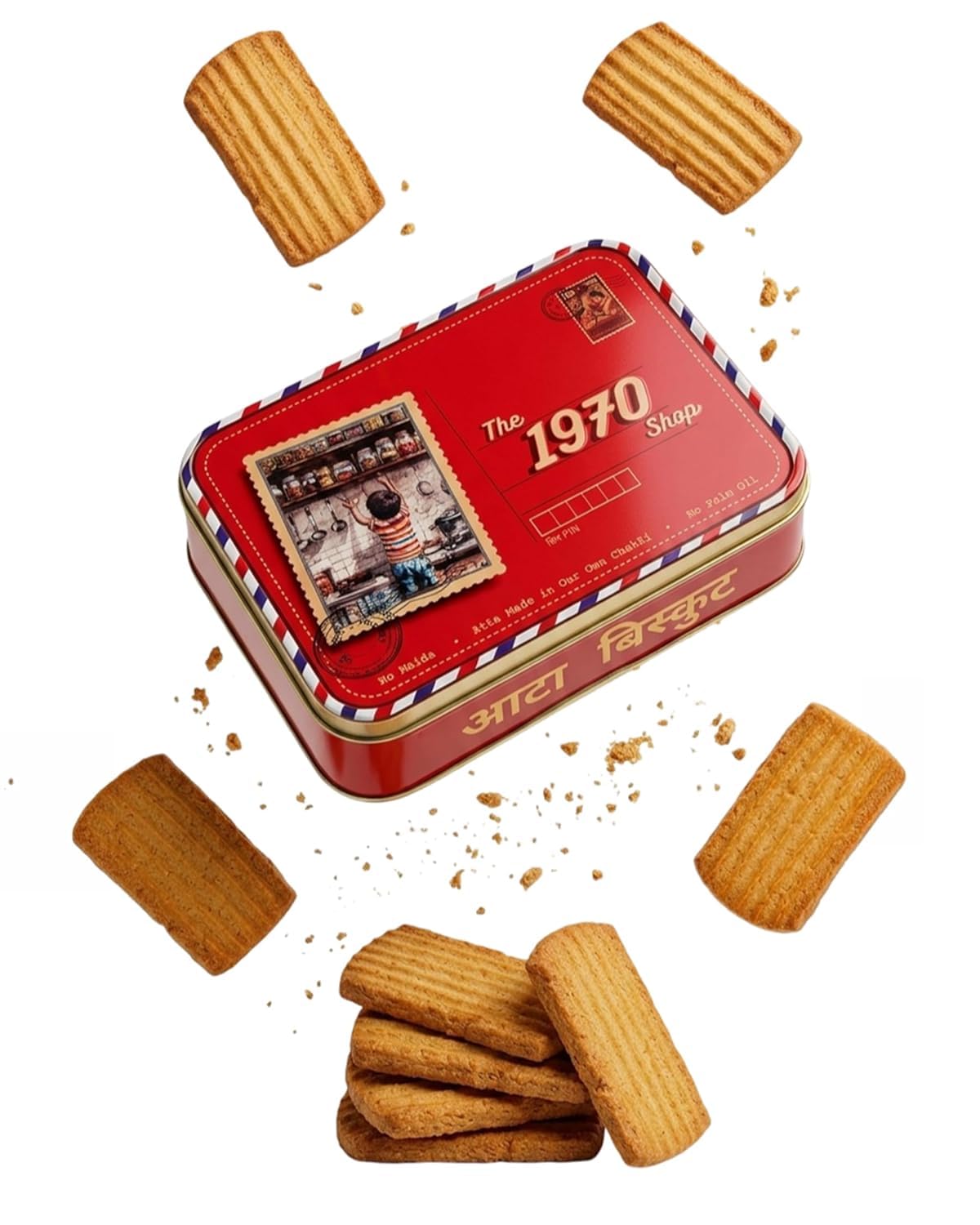 The 1970 Shop 100% Atta Biscuit 400 gram