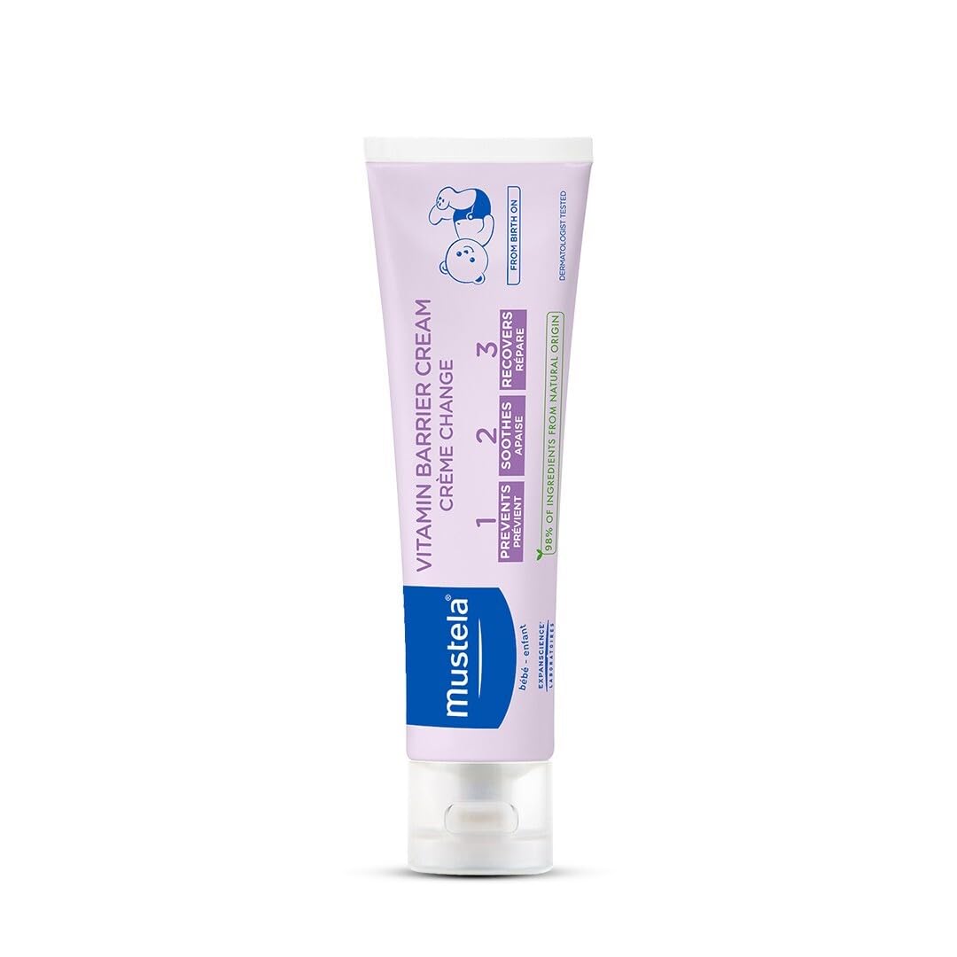 Mustela Baby Natural Diaper Cream – Fragrance-Free with Olive Oil