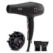 VEGA PROFESSIONAL Pro Dry 2600W Hair Dryer for Women & Men, Professional Blow Dryer with Combination of 4 Heat & 2 Speed Settings, Cool Shot Button & 16 Amp Plug, Salon Hair Styling at Home (VPPHD-11)