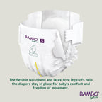 Bambo Nature Premium Baby Tape Diapers for Baby XL Size (12-18 Kgs), Super Absorbent, Breathable, Extra Soft, Dermatologically Tested, Hypoallergenic Nappies With Wetness Indicator, 22 Count