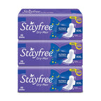 Stayfree Dry Max All Night XXL Dry Cover Sanitary Pads For Women Combo, 28s x 3 (84 Pads)