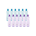 MILTON Pacific 1000 Water Bottle 1 Litre each, set of 12, Purple and Sky Blue I PET Food Grade I BPA Free, Leak Proof I Wide Mouth, Easy To Clean I Fridge Bottles for Home, Office, Gym