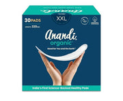 Anandi sanitary pads for women 30 XXL Pads | Biodegradable Organic pads with Disposal pouch | Certified ~100% Compostable