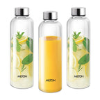 MILTON Costa 1000 Pet water bottle 1 ltr each with Stainless Steel Lid, Leak proof, BPA Free, Reusable Water bottle for fridge, Office, School, set of 3
