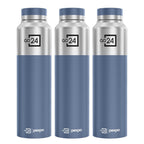 Stainless Steel Water Bottle Crown Silver-Denim Blue 950ml