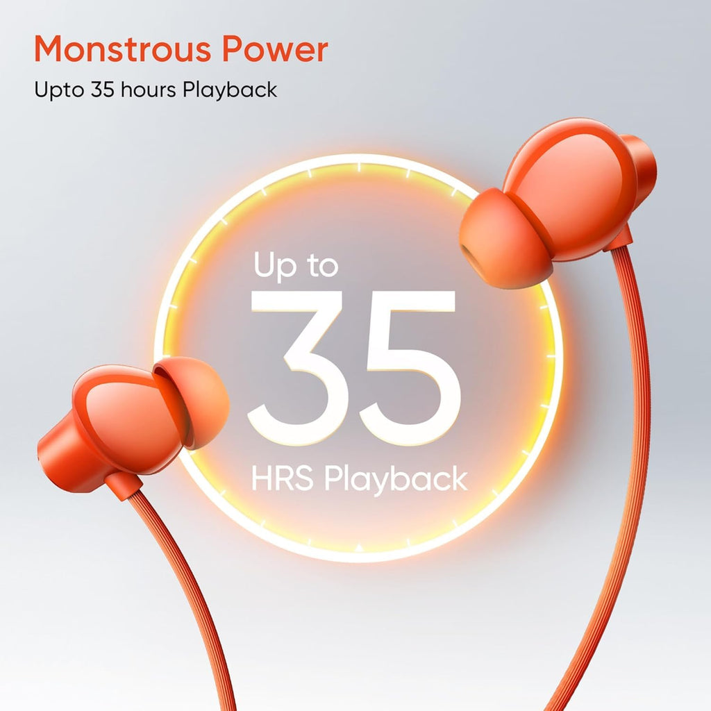 realme Buds Wireless 5 Lite in Ear Bluetooth Neckband with 12.4 mm Dynamic Bass Boost Driver,Upto 35 Hours Playback,45ms Low Latency,IP55 Dust & Water Resistant, Bluetooth V5.4 (Void Black)