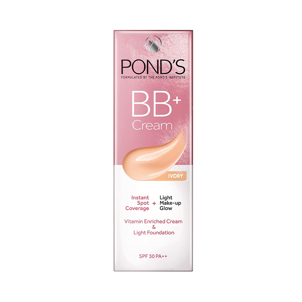 POND'S BB+ Cream | Instant Spot Coverage | Light Make-up Glow | Ivory 9g