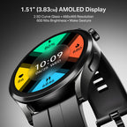 boAt Chrome Horizon, Premium Metal Body, Video Watch Faces, 1.51”(3.83cm) AMOLED Round Display, HRV & VO2 Max, Auto-Activity Detection, ASAP Charge, HRV Smartwatch for Men & Women (Midnight Black)