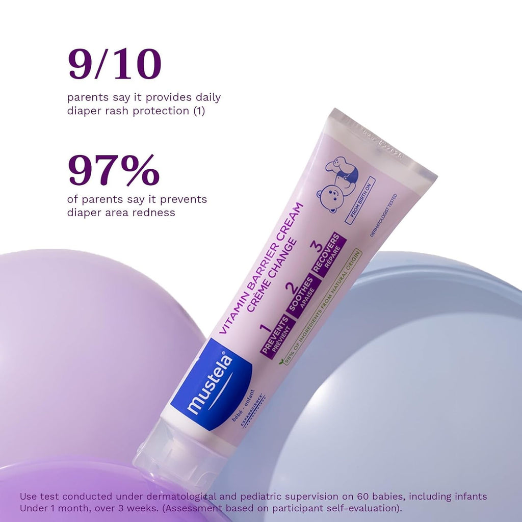 Mustela Baby Natural Diaper Cream – Fragrance-Free with Olive Oil