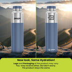 Stainless Steel Water Bottle Crown Silver-Denim Blue 950ml