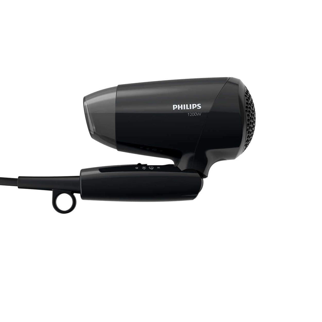 Philips Essential care.Thermoprotection.Foldable.DC 1200W motor.3 heat/speed settings + cold shot. No ions. Easy storage hook. Concentrator. 1.5m 3-pin, Bhc010/13
