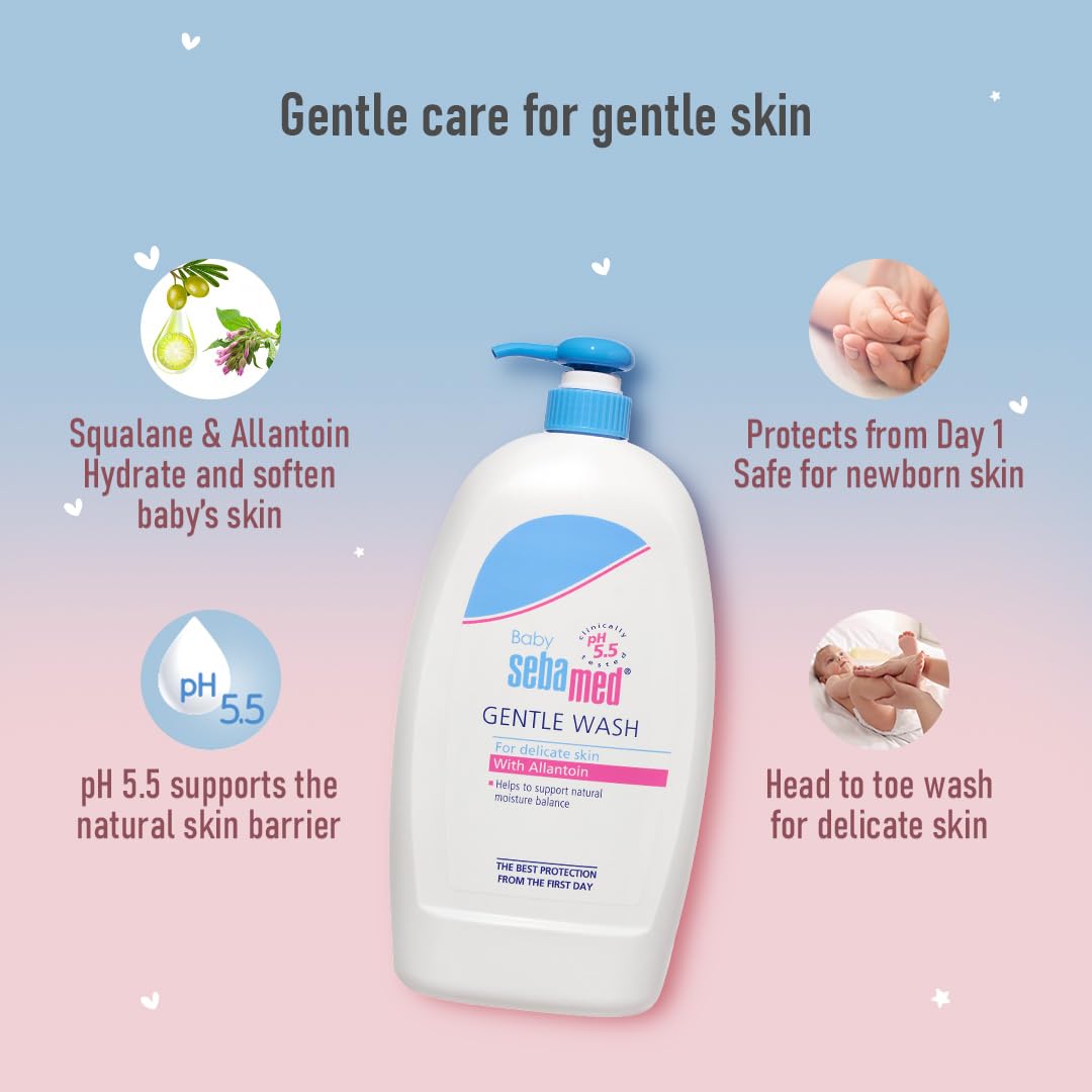 Sebamed Baby Gentle Wash|pH 5.5|Baby Body Wash