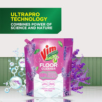 Vim Floor Cleaner: 1.8L | French Lavender with Sage | 100% Removal of stains for complete clean floors & long lasting fragrance