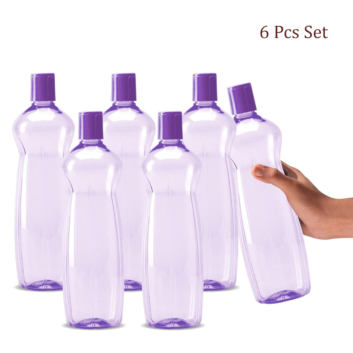 MILTON Pacific 1000 Water Bottle 1 Litre each, set of 12, Purple and Sky Blue I PET Food Grade I BPA Free, Leak Proof I Wide Mouth, Easy To Clean I Fridge Bottles for Home, Office, Gym