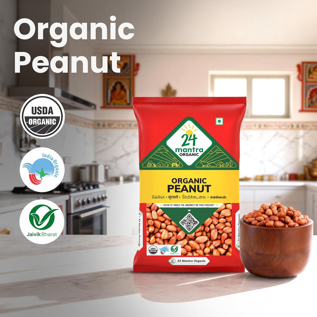 24 Mantra Organic Raw Peanut, 500g