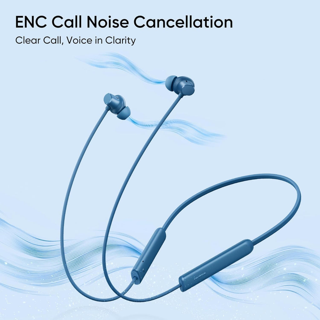 realme Buds Wireless 5 Lite in Ear Bluetooth Neckband with 12.4 mm Dynamic Bass Boost Driver,Upto 35 Hours Playback,45ms Low Latency,IP55 Dust & Water Resistant, Bluetooth V5.4 (Void Black)