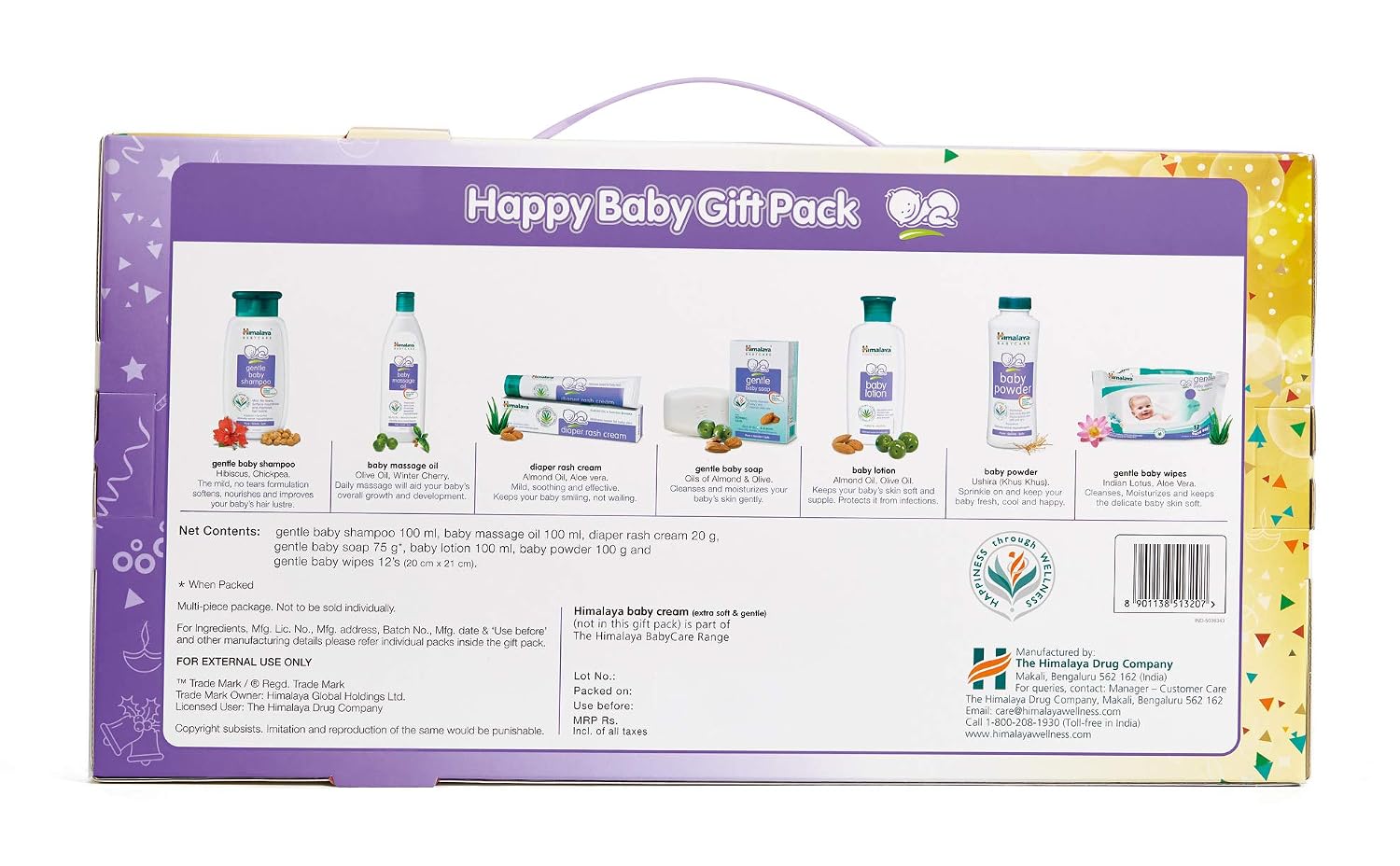 Himalaya Herbals Babycare Gift Pack&Babycare Gift Basket (White)