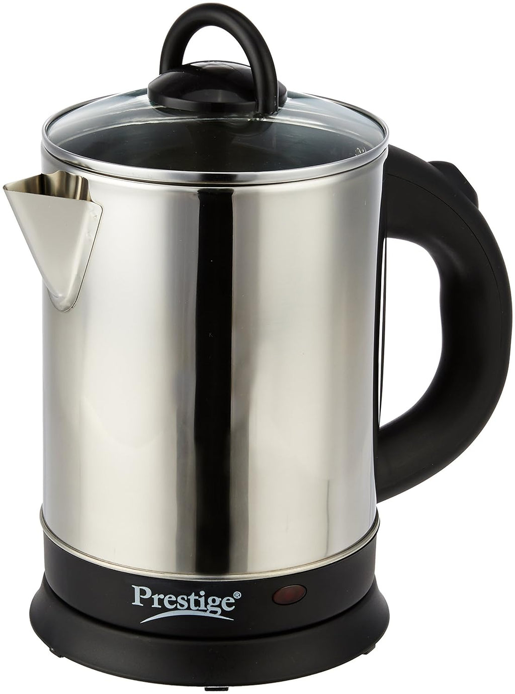 Prestige 1.7L PKGSS Stainless Steel Electric Kettle | 1350 Watts | Glass Lid with heat resistent handle | Single Touch lid locking |Automatic Cut Off | Silver