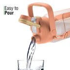MILTON Eros 1000, 2-in-1 Sip or Gulp Lid Water Bottle 960ml | Unbreakable - Crystal Clear Plastic | Leak-Proof & BPA-Free, One-Click Open | Ideal for School, Office, Gym & Travel Use, Peach