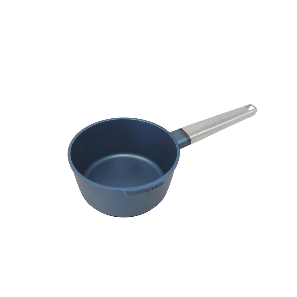 Westinghouse Performance Series WCSP0095N18BL Saucepan 18 cm Milk Pot Small for All Hobs and Oven-Safe Cool Touch Stainless Steel Handle Blue