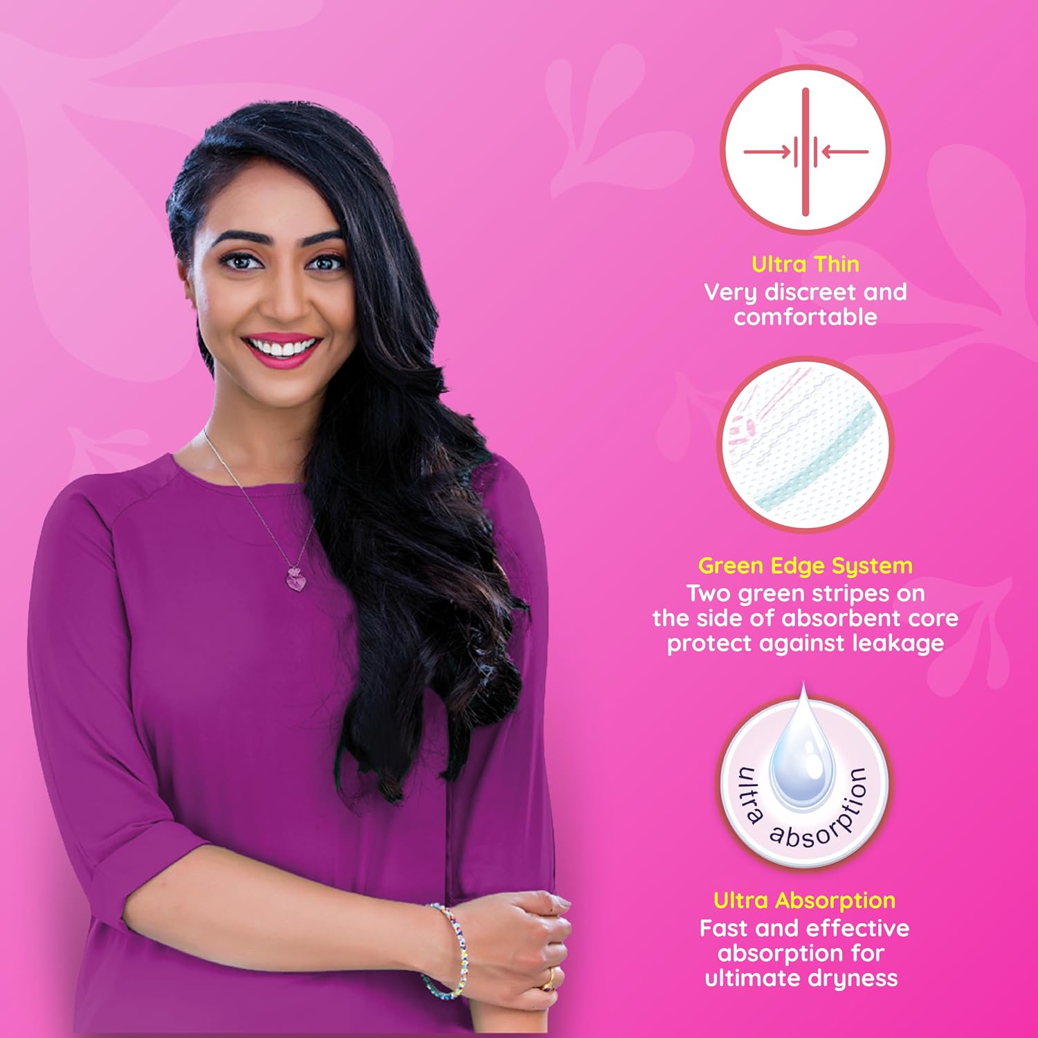 Bella Ultra Drai Sanitary Pads Women XL - 16pcs | Drai Topsheet | 28.5 Cm Long for Heavy Flow |Breathable | Lock Gel System | Green Edge System | Fast Absorption | Rash Free Period