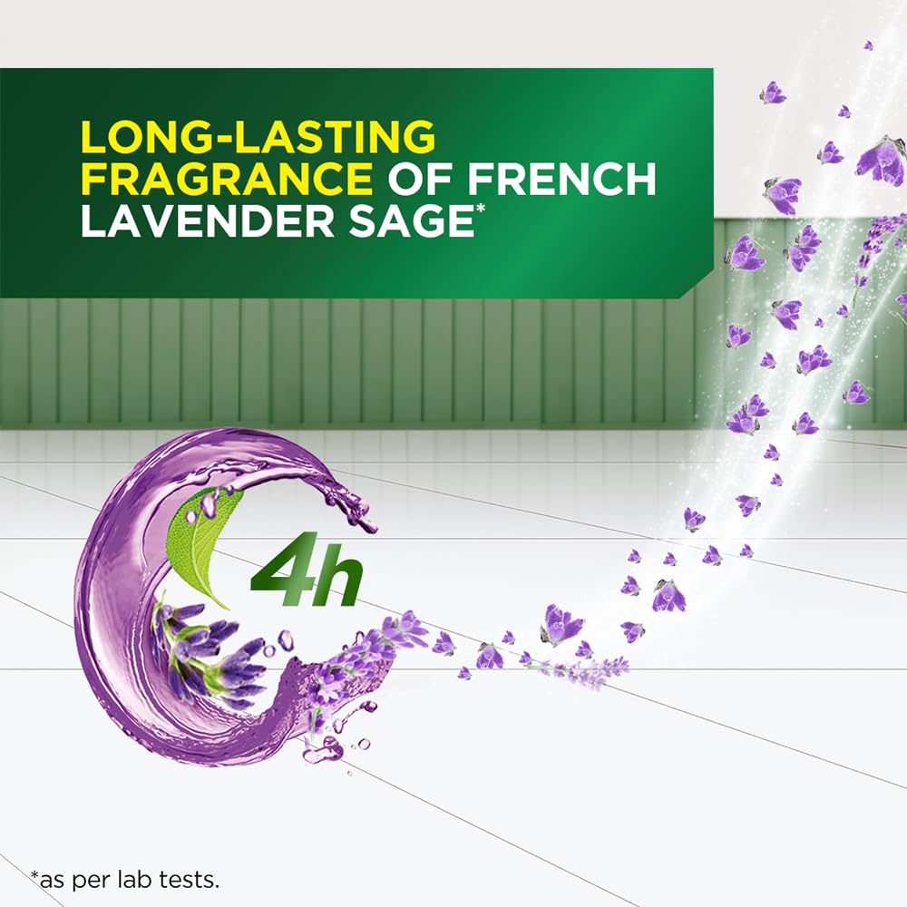 Vim Floor Cleaner: 1.8L | French Lavender with Sage | 100% Removal of stains for complete clean floors & long lasting fragrance