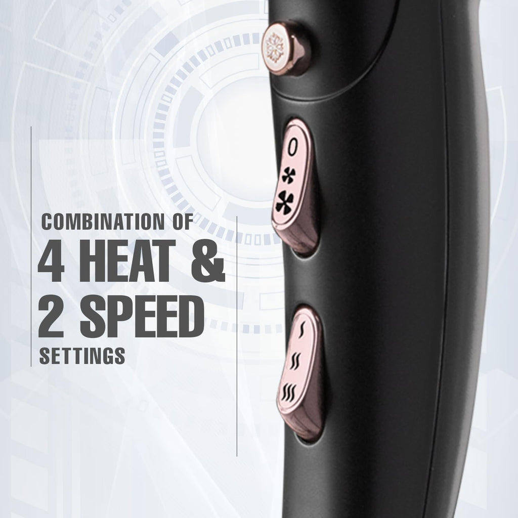 VEGA PROFESSIONAL Pro Dry 2600W Hair Dryer for Women & Men, Professional Blow Dryer with Combination of 4 Heat & 2 Speed Settings, Cool Shot Button & 16 Amp Plug, Salon Hair Styling at Home (VPPHD-11)