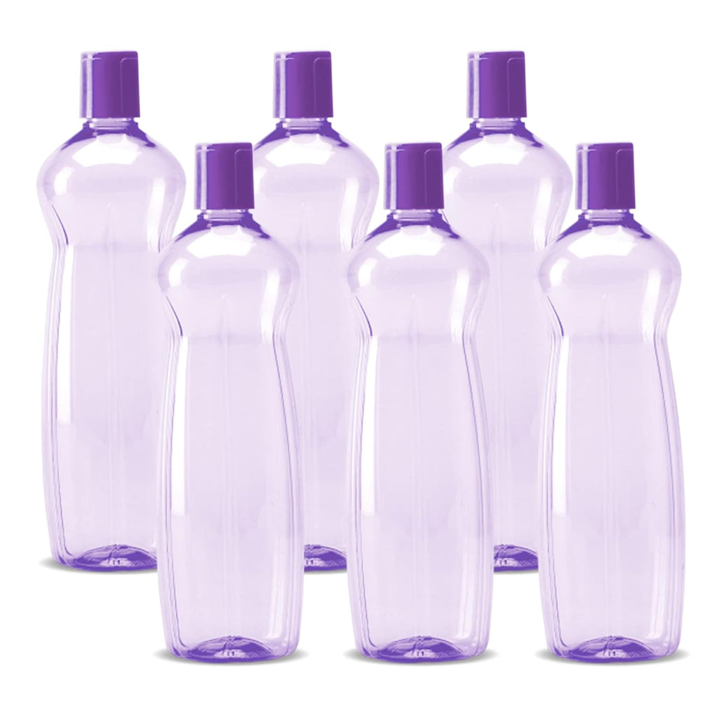 MILTON Pacific 1000 Water Bottle 1 Litre each, set of 12, Purple and Sky Blue I PET Food Grade I BPA Free, Leak Proof I Wide Mouth, Easy To Clean I Fridge Bottles for Home, Office, Gym