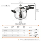 Milton Pro Cook Induction Cookware & Gas Stove Friendly Triply Stainless Steel Curve Pressure Cooker with Inner Lid 5 Litre | Gasket Release System | Hot Plate & Flame Safe | 5 Year Warranty | Silver