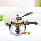 Milton Pro Cook Induction Cookware & Gas Stove Friendly Triply Stainless Steel Curve Pressure Cooker with Inner Lid 5 Litre | Gasket Release System | Hot Plate & Flame Safe | 5 Year Warranty | Silver