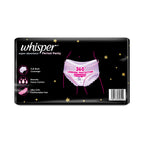 Whisper Super Absorbent Period Panty, 18 L-XL Pants, 360 Degree Leakage Protection* for Heavy Flow, Panty like Fit, Full back Coverage, Absorbs Heavy Gushes, Silky Soft, Comfortable Feel