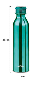Milton Glitz 1000 Thermosteel Water Bottle 1 LTR, 24 Hr Hot and Cold I Leak Proof Lid, ISI Certified I Water Bottle for School, Office, Gym, Dark Blue