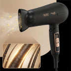 Wahl India WCHD8-1324 Argan Oil Infused Hair Dryer; 3 Heat & 2 Speed Settings; 2200 Watts, 2 attachments- Concentrator and diffuser, Black