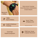 boAt Chrome Horizon, Premium Metal Body, Video Watch Faces, 1.51”(3.83cm) AMOLED Round Display, HRV & VO2 Max, Auto-Activity Detection, ASAP Charge, HRV Smartwatch for Men & Women (Midnight Black)