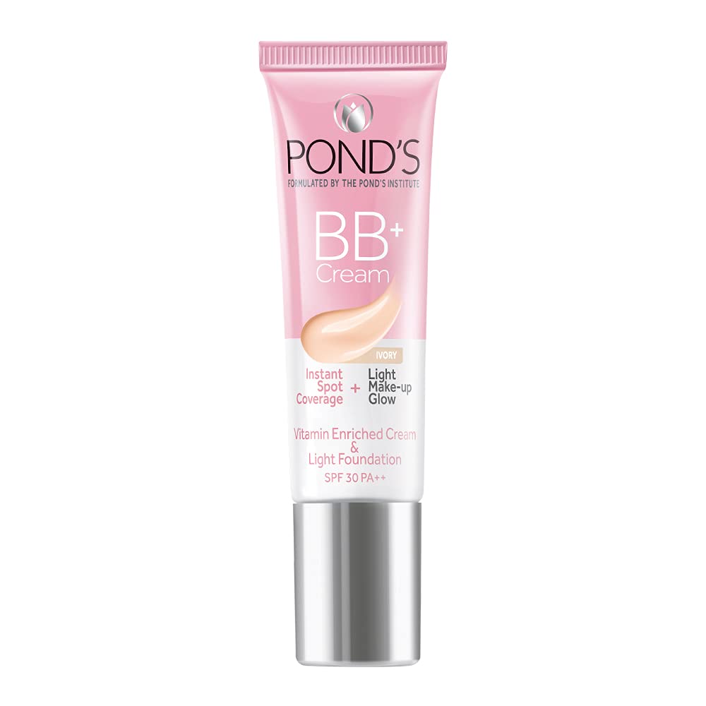 POND'S BB+ Cream | Instant Spot Coverage | Light Make-up Glow | Ivory 9g (Pack of 3)